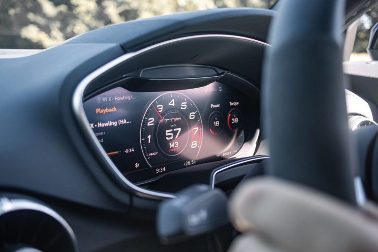 Car dashboard caught speeding