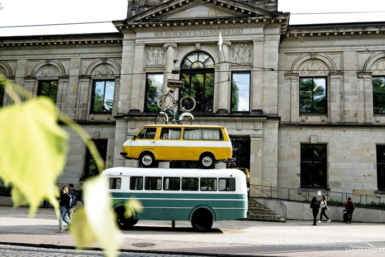 Van with another van and two bicycles on top overload use offence