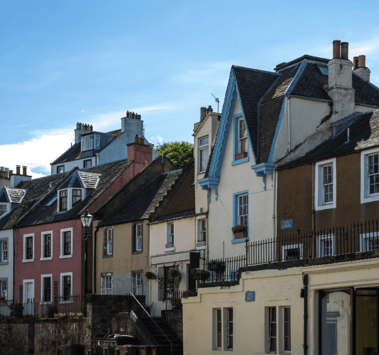 Row of homes in Scotland