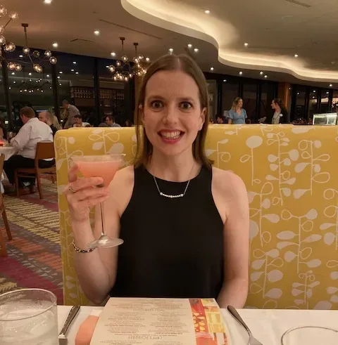 Ailidh Ballantyne with a cocktail glass