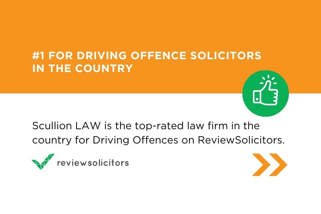 Scullion LAW top rated law firm for driving offences poster