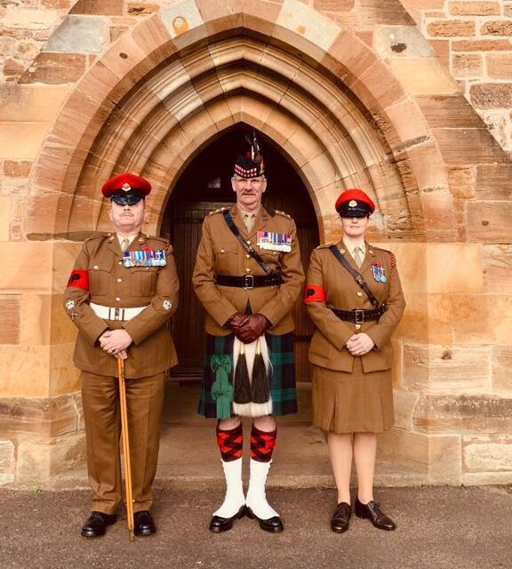 2Lt Grieve (far Right) at Remembrance Service in Aberlady