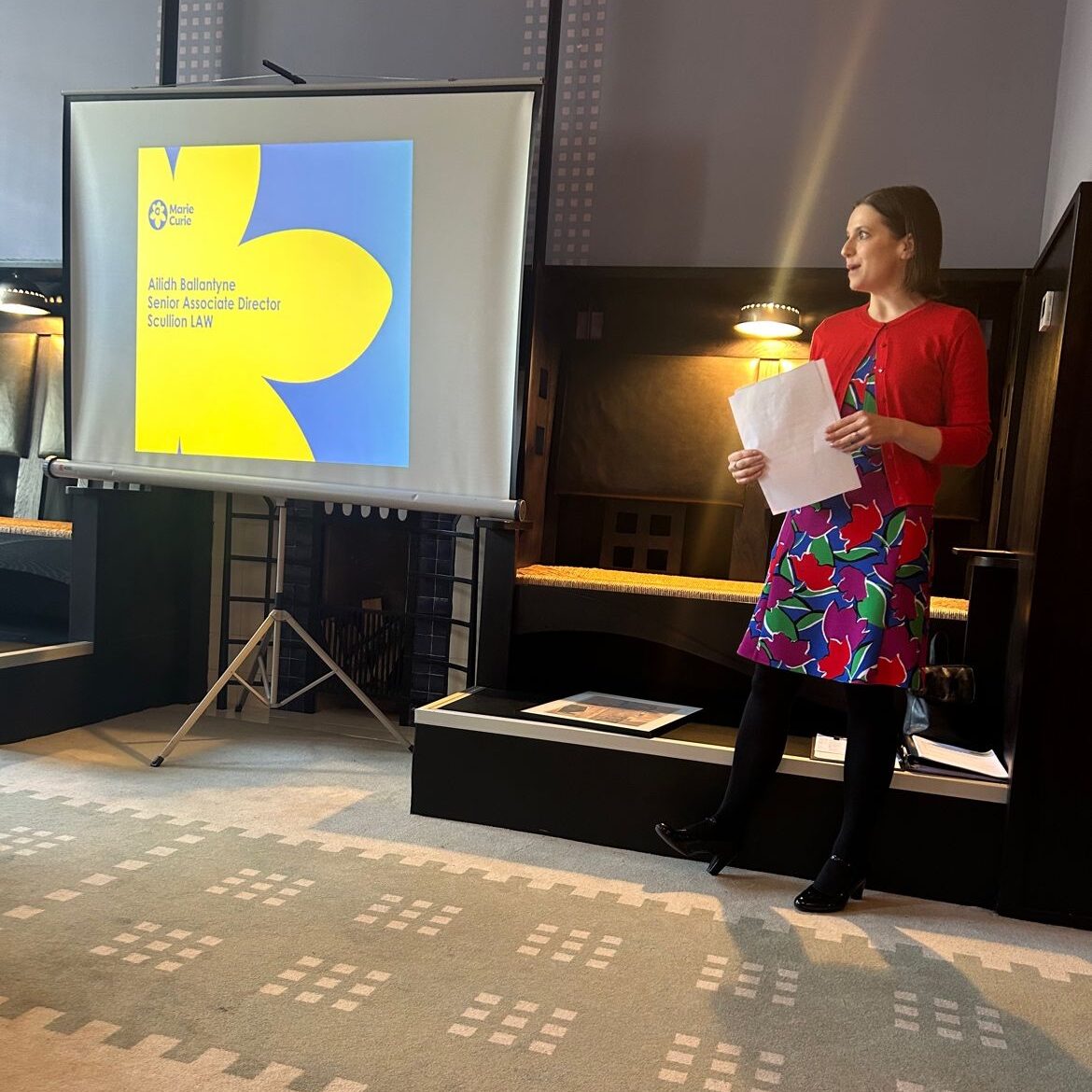 Senior Associate Director Ailidh Ballantyne and Trainee Solicitor Sarah Monaghan attended Care for the Future in aid of Marie Curie.