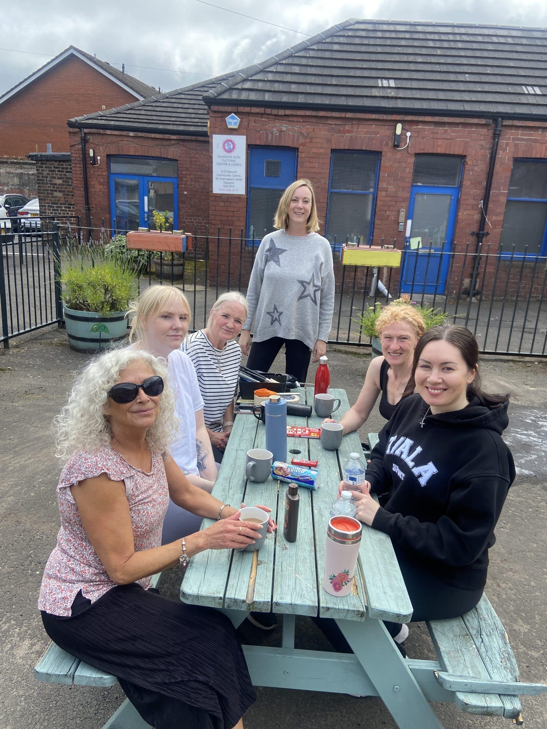 Scullions LAW's Family Team of Claire Thomas, Carly Russell, Liz Semple, Judith Higson, Nicola Buchanan and Laura Cousins at the Home Start community gardens in Maryhill. 