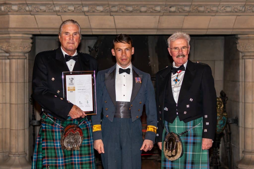 Founder Nicholas Scullion receives the ERS Gold Award from His Grace the Duke of Hamilton, who is also the Honorary Air Commodore for 603 (City of Edinburgh) Squadron Royal Auxiliary Air Force.