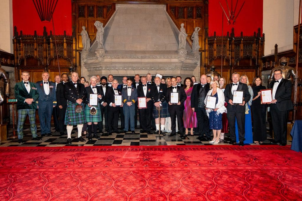 Recipients of the ERS Gold Award pose for a photo at a reception at Edinburgh Castle on November 6th 2025