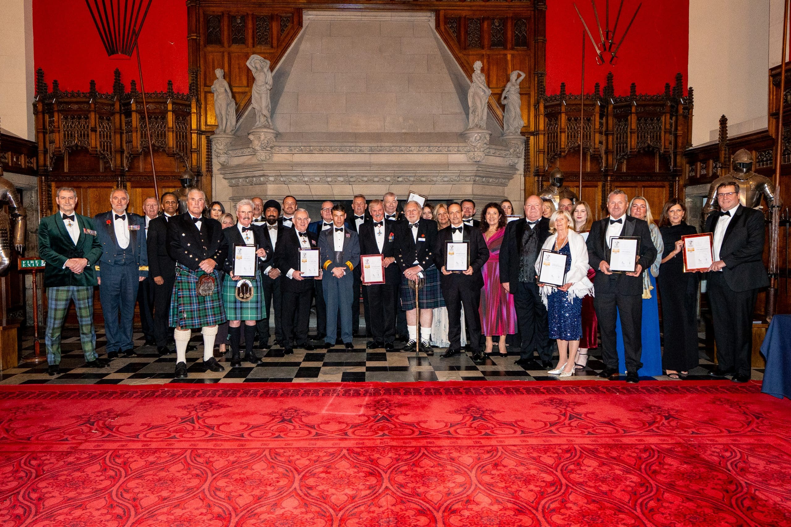 ERS Gold recipients pose for a photo at the award ceremony on November 6th at Edinburgh Castle.